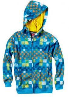Quiksilver, Check Yourself Zip Hoodie in New Blue (c) Fashion Hoodies Clothing