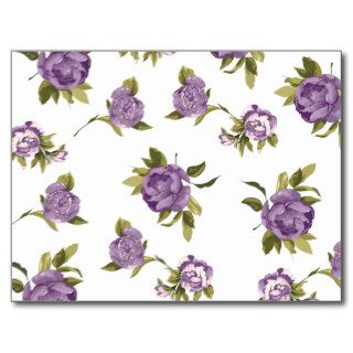 Lavender Roses Shabby Chic Postcard