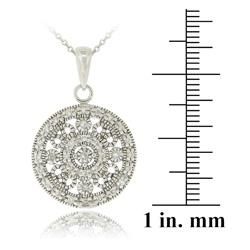 Icz Stonez Sterling Silver Cubic Zirconia Medallion Necklace ICZ Stonez Cubic Zirconia Necklaces