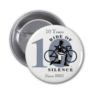 Ride of Silence 10th Annual Commemoration Button