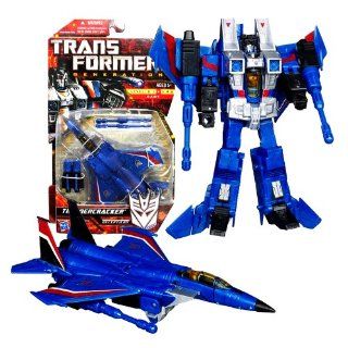 Hasbro Year 2010 Transformers Generations Series Deluxe Class 6 Inch Tall Robot Action Figure   Decepticon THUNDERCRACKER with Twin Cannon Missile Launchers and 2 Missiles (Vehicle Mode Fighter Jet) Toys & Games