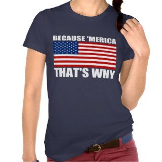 BECAUSE 'MERICA THAT'S WHY U.S. Flag Tee Shirts