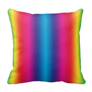 Rainbow Gradient   Customized Rainbows Template Throw Pillow