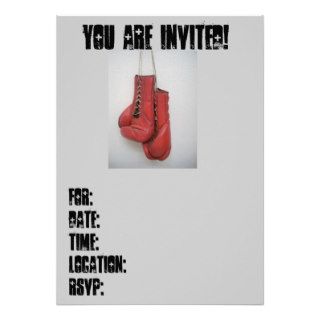 Invitation Birthday or Any Boxing Gloves