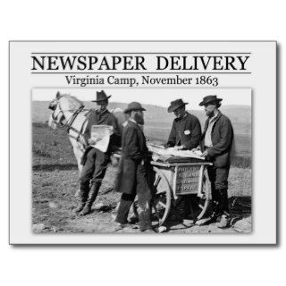 Newspaper vendor during the Civil War Postcards
