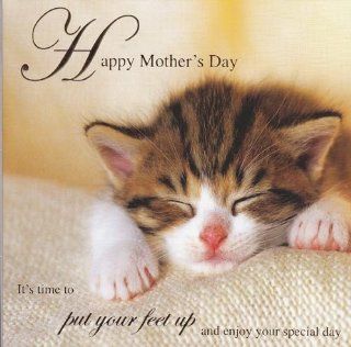Mother's Day Card "Sleeping Kitten"  Greeting Card Envelopes 