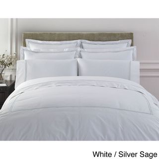 Egyptian Cotton Collection Double Line Embroidered Duvet Cover Set with Shams Sold Separately Duvet Covers