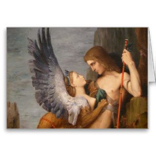 Detail of Oedipus and the Sphinx by Gustave Moreau Card