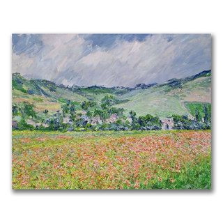 Claude Monet 'The Poppy Field near Giverny' Canvas Art Trademark Fine Art Canvas