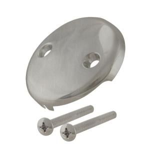 2 Hole Overflow Faceplate in Satin Nickel WBD329 07