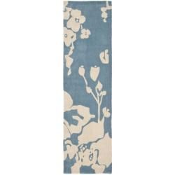 Handmade Avant garde Summer Blue Rug (2'3 x 8') Safavieh Runner Rugs