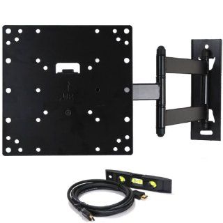 VideoSecu LED LCD TV Wall Mount for most 22" 47" LCD, LED & Plasma Televisions and some models up to 55" inches   up to 88 lb VESA 400x400 mm with Full Motion Swivel Articulating Arm, 20 in Extension and Post installation Leveling System