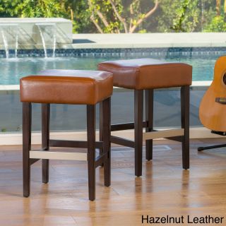 Christopher Knight Home Tate Backless Leather Counter Stool (set Of 2)
