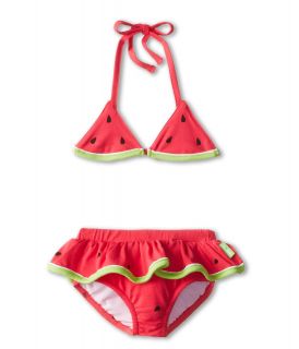 le top Watermelon Cutie Skirted Bikini Girls Swimwear Sets (Pink)