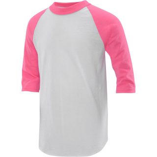 SOFFE Kids Baseball Short Sleeve T Shirt   Size Large, Neon Pink