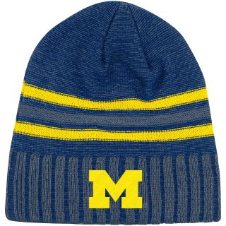 adidas Mens Michigan Wolverines Basic Cuffless Knit Hat, Multi Team