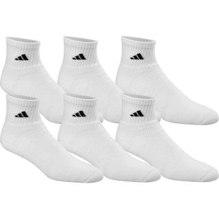 adidas Mens ClimaLite Crew Socks, 6 Pack   Size Large, White/black