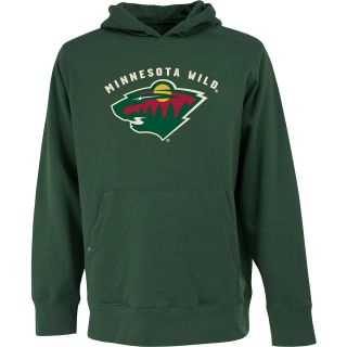 Antigua Mens Minnesota Wild Signature Hood Applique Pullover Sweatshirt   Size