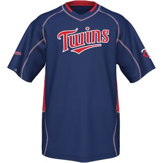 MAJESTIC ATHLETIC Mens Minnesota Twins Fast Action V Neck T Shirt   Size Xl,