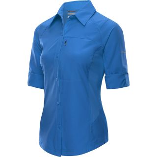 COLUMBIA Womens Silver Ridge Long Sleeve Shirt   Size Medium, Compass Blue