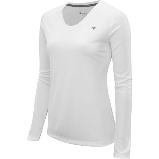 CHAMPION Womens PowerTrain Long Sleeve T Shirt   Size Mediumreg, White