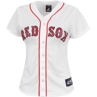 Majestic Athletic Boston Red Sox Dustin Pedroia Womens Replica Home Jersey  