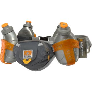 NATHAN Trail Mix 4 Water Bottles and Belt, Grey