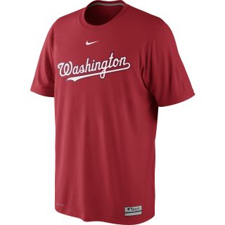 NIKE Mens Washington Nationals AC Dri FIT Legend Logo Short Sleeve T Shirt  