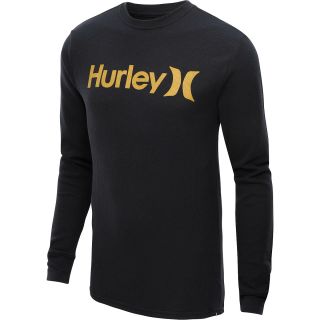 HURLEY Mens One & Only Long Sleeve Thermal Top   Size Small, Black