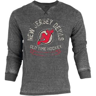 OLD TIME SPORTS Mens New Jersey Devils Haven Acid Washed Long Sleeve T Shirt  