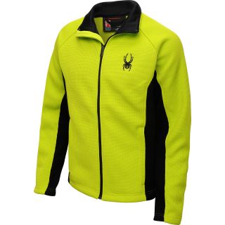 SPYDER Mens Constant Full Zip Sweater   Size Small, Lime/black