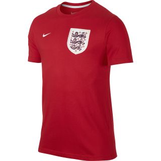 NIKE Mens England Core Short Sleeve T Shirt   Size Large, University Red/white