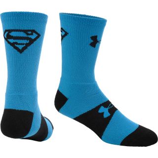UNDER ARMOUR Mens Alter Ego Superman Performance Crew Socks   Size Large,