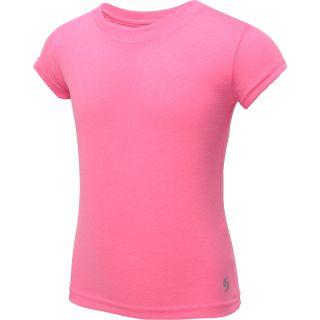 SOFFE Girls No Sweat Crew Short Sleeve T Shirt   Size Small, Neon Pink