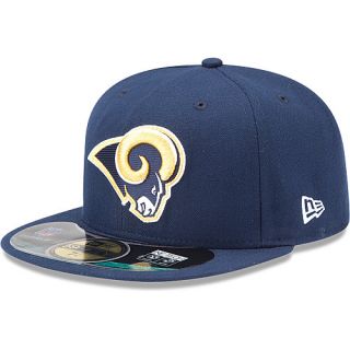 NEW ERA Mens St Louis Rams Official On Field 59FIFTY Fitted Hat   Size 7.25,