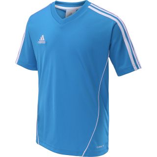 adidas Kids Estro 12 Short Sleeve Soccer Jersey   Size Large, Solar Blue