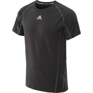 adidas Mens TechFit Fitted Short Sleeve Top   Size Medium, Pink Pow/black