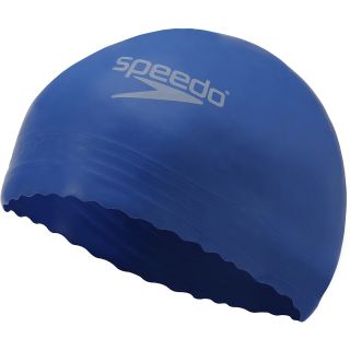 Speedo Solid Latex Swim Cap, Blue