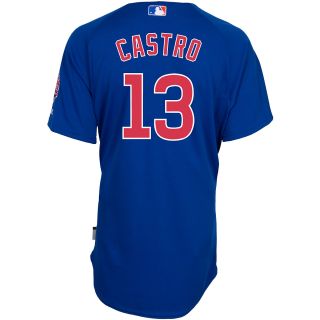 Majestic Mens Chicago Cubs Starlin Castro Authentic Alternate Cool Base Royal