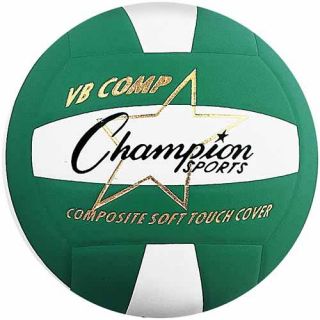 Champion Sports Comp Series Indoor Volleball, Green/white (VB2GN)