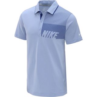 NIKE Mens Sport Graphic Short Sleeve Golf Polo   Size Medium, Purple/blue