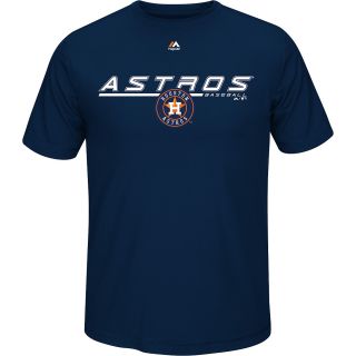 MAJESTIC ATHLETIC Mens Houston Astros Aggressive Feel Short Sleeve T Shirt  