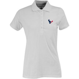 Antigua Womens Houston Texans Spark 100% Cotton Washed Jersey 6 Button White