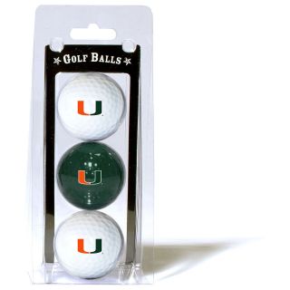 Team Golf University of Miami Hurricanes 3 Ball Pack (637556471055)