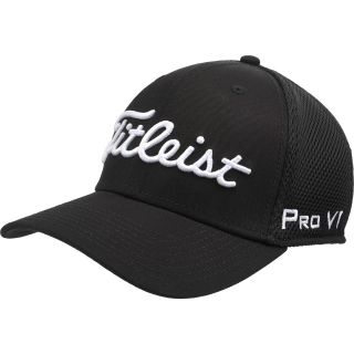 TITLEIST Mens Fitted Sports Mesh Golf Cap   Size S/m, Black