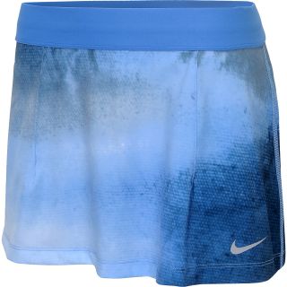 NIKE Womens Slam Printed Tennis Skirt   Size Large, Distance Blue/silver