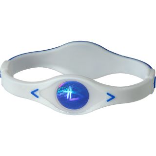 POWER BALANCE Game Day Silicone Wristband   Size Small, Blue/white