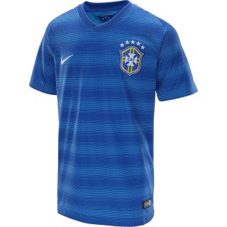 NIKE Boys 2014 Brasil Stadium Away Short Sleeve Soccer Jersey   Size Medium,