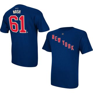 REEBOK Mens New York Rangers Rick Nash Replica Name And Number T Shirt   Size