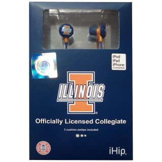 iHip Illinois Fighting Illini Logo Earbuds (HPCILLEB)